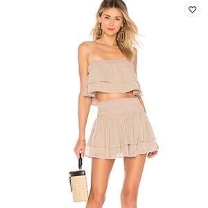 Revolve Tularosa Beige Champagne Mini Fairy Skirt, Flirty, Coquette, Medium